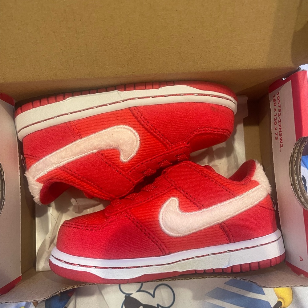 Nike Kids Red and White Sneakers